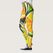 Leggings Peinture d'agrumes dynamique (Gauche)