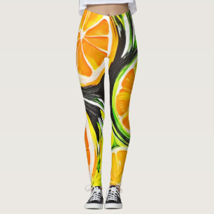 Leggings Peinture d'agrumes dynamique