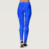 Leggings Peinture d'aquarelle bleu océan (Dos)