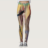 Leggings Peinture d'art Abstraite, Jambes mignonnes des fem (Devant)