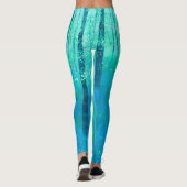 Leggings Peinture de bois de jacinthes (Dos)