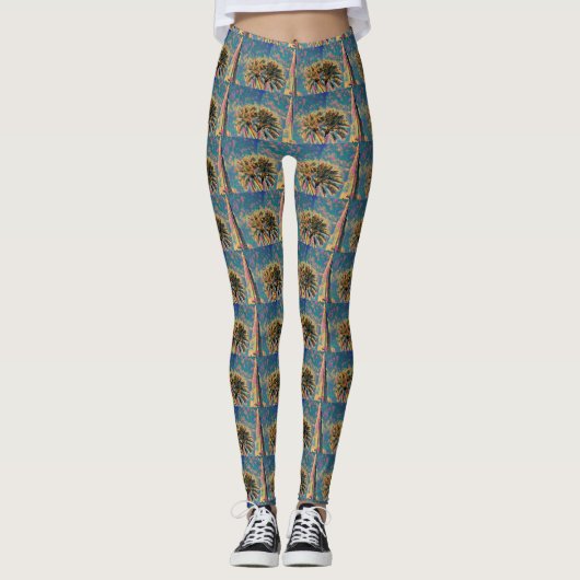 Leggings Peinture de Burj Khalifa (Devant)