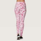 Leggings Peinture de coeur rose chaud, Abstrait (Dos)
