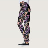 Leggings Peinture de Doodle moderne Gratuite Et Joyeuse Rai (Gauche)