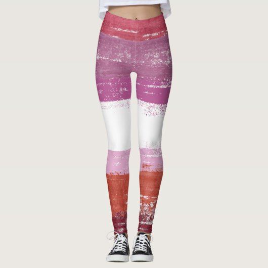 Leggings Peinture de fierté lesbienne (Devant)