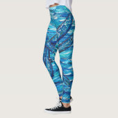Leggings Peinture de libellules bleues (Gauche)