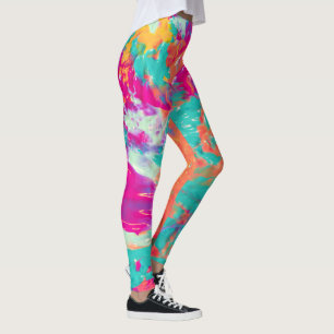 Leggings Peinture de nain coloré encore humide Abstrait