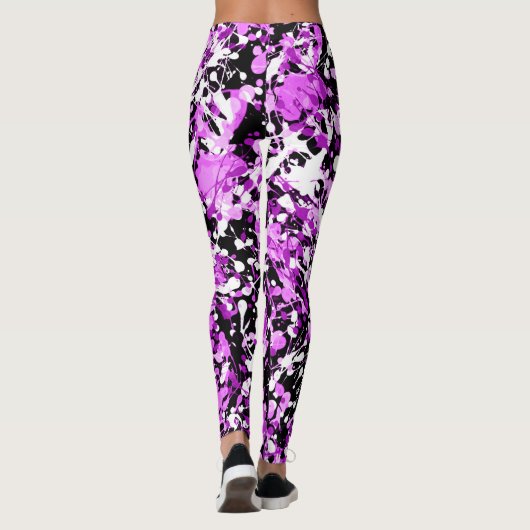 Leggings Peinture de plaque dans l'orchidée (Dos)