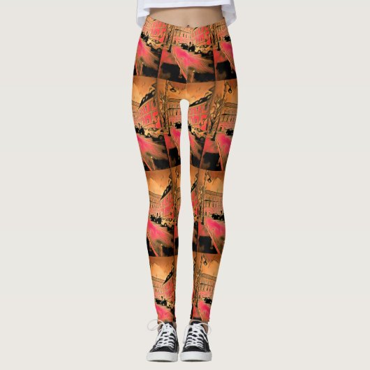Leggings Peinture de Sibiu (Devant)