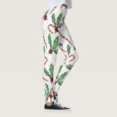 Leggings Peinture de Sucre de canne aux baies rouges Feuill (Droite)