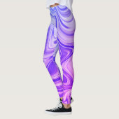 Leggings Peinture d'eau mystique couleur bleue (Gauche)