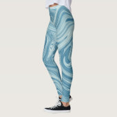 Leggings Peinture d'eau mystique couleur bleue (Gauche)
