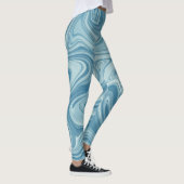 Leggings Peinture d'eau mystique couleur bleue (Droite)