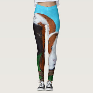 Leggings Peinture des cochons de Guinée