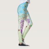 Leggings Peinture des colibris et des bactéries (Droite)