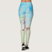 Leggings Peinture des colibris et des bactéries (Dos)