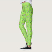 Leggings Peinture des colibris et des petits pois (Gauche)