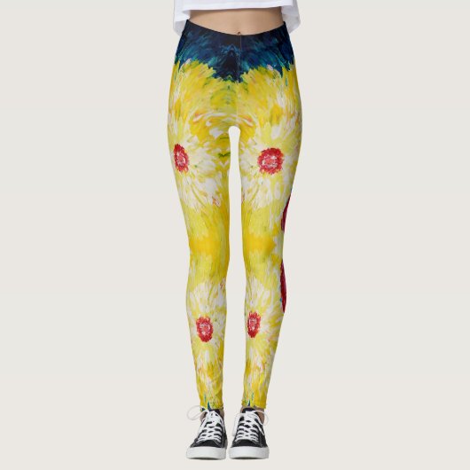 Leggings Peinture d'été Abstraite (Devant)