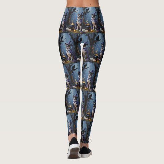 Leggings Peinture d'Halloween capricieuse australienne (Dos)
