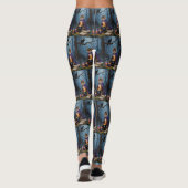 Leggings Peinture d'Halloween en chats abyssiniques (Dos)