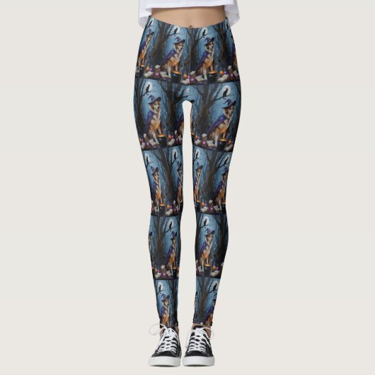 Leggings Peinture d'Halloween fantaisiste (Devant)