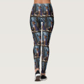 Leggings Peinture d'Halloween lunaire des Bouviers des Flan (Dos)