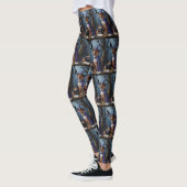 Leggings Peinture d'Halloween lunaire des Bouviers des Flan (Gauche)