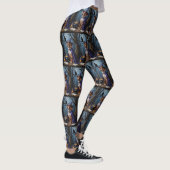 Leggings Peinture d'Halloween lunaire des Bouviers des Flan (Droite)