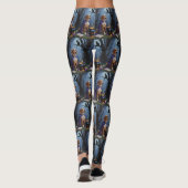 Leggings Peinture d'Halloween Whimsical Chien d'Afghanistan (Dos)