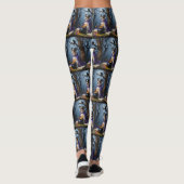 Leggings Peinture d'Halloween Whimsical Terrier australien (Dos)