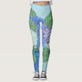 Leggings Peinture d'Hydrangea (Devant)