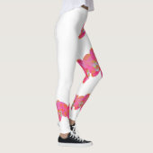 Leggings Peinture d'orchidée rose aquarelle (Droite)