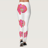 Leggings Peinture d'orchidée rose aquarelle (Dos)