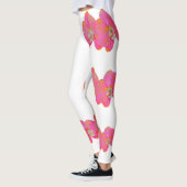 Leggings Peinture d'orchidée rose aquarelle (Gauche)