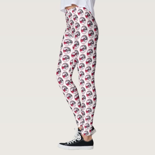 Leggings Peinture Downy Woodpecker - Art original pour oise (Gauche)