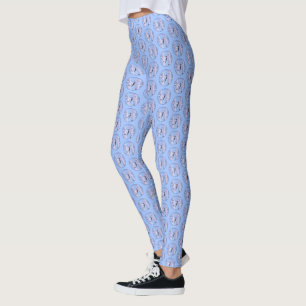 Leggings Peinture Downy Woodpecker - Art original pour oise