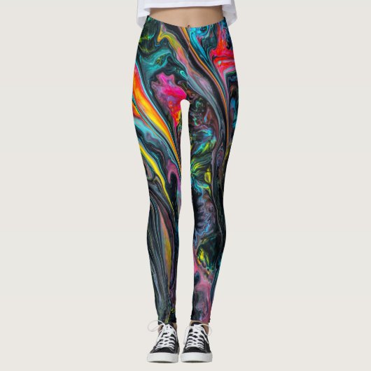 Leggings Peinture en marbre (Devant)
