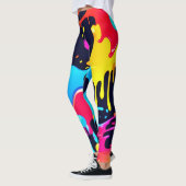 Leggings Peinture en néon coloré art (Gauche)