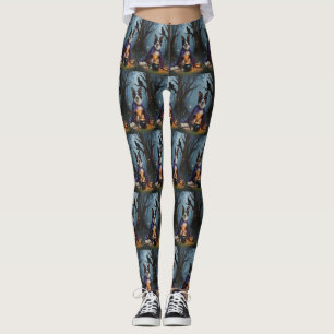 Leggings Peinture fantaisiste d'Halloween de chien Kelpie a