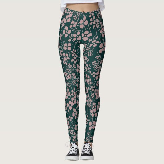 Leggings Peinture florale cool (Devant)