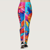 Leggings Peinture florale joyeuse (Dos)
