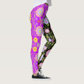 Leggings Peinture florale Pop Art Motif bi-couleur en toute (Droite)