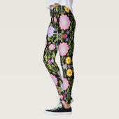 Leggings Peinture florale Pop Art Motif sans couture (Gauche)