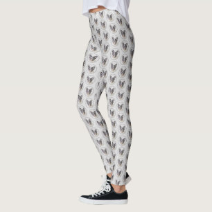 Leggings Peinture française de Bulldog (Pied de broche) - A