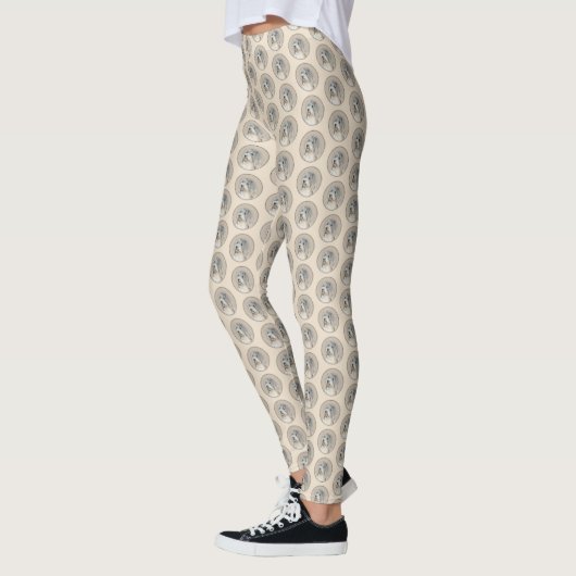 Leggings Peinture Havanaise (Gold Sable) - Art Chien origin (Gauche)