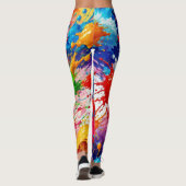 Leggings Peinture humide colorée design (Dos)