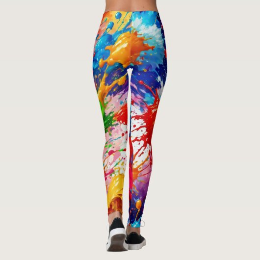 Leggings Peinture humide colorée design (Dos)