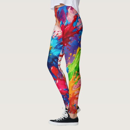 Leggings Peinture humide colorée design (Gauche)