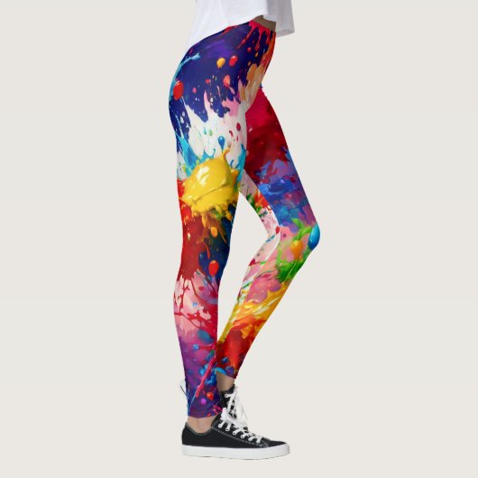 Leggings Peinture humide colorée design (Droite)