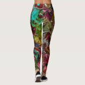 Leggings Peinture inspirée de la nature Splatter Arc-en-cie (Dos)